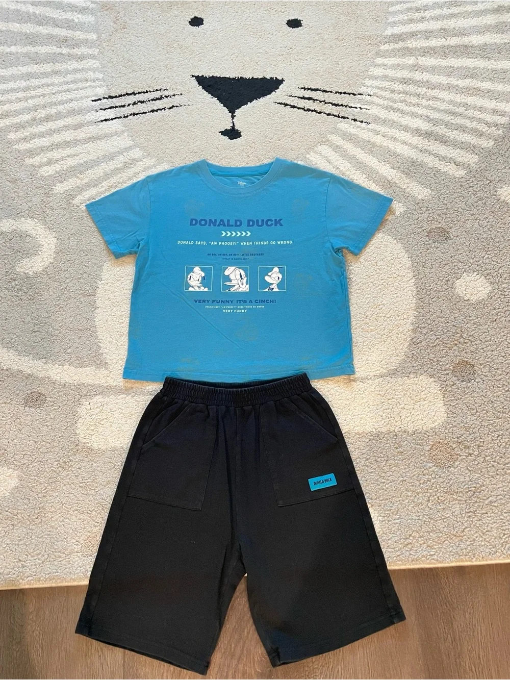 Donald Duck Toddler/Youth Black Pull-On Shorts